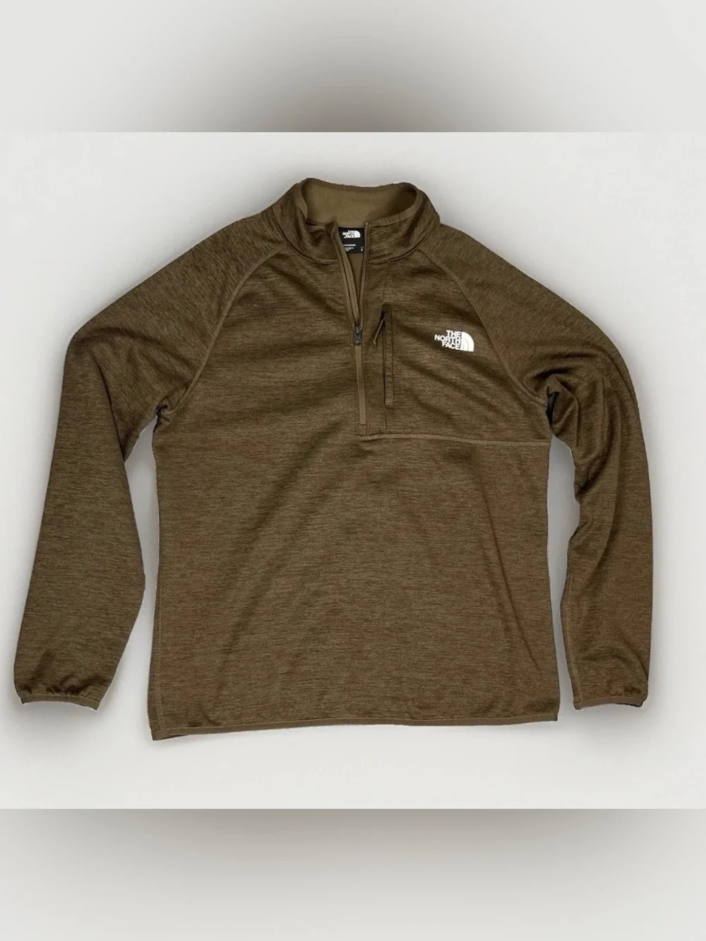 The North Face Olive Heather Quarter-Zip Pullover